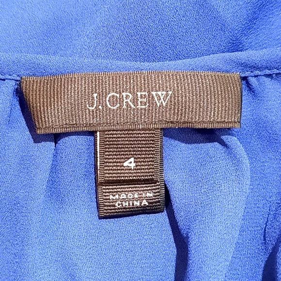 J. Crew Blue Flowy Lightweight V-Neck Blouse size 4 - Picture 6 of 14